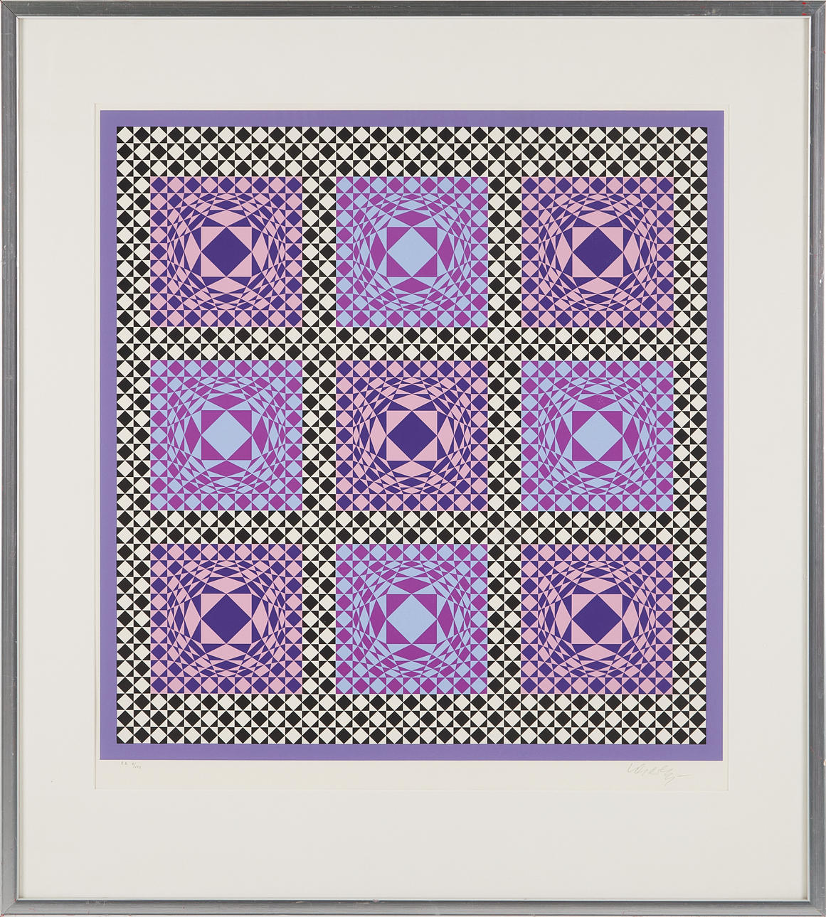 VICTOR VASARELY. Optical composition.