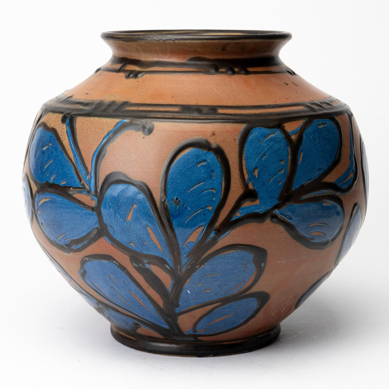 HERMAN KÄHLER. A ceramic vase, signed, Denmark.