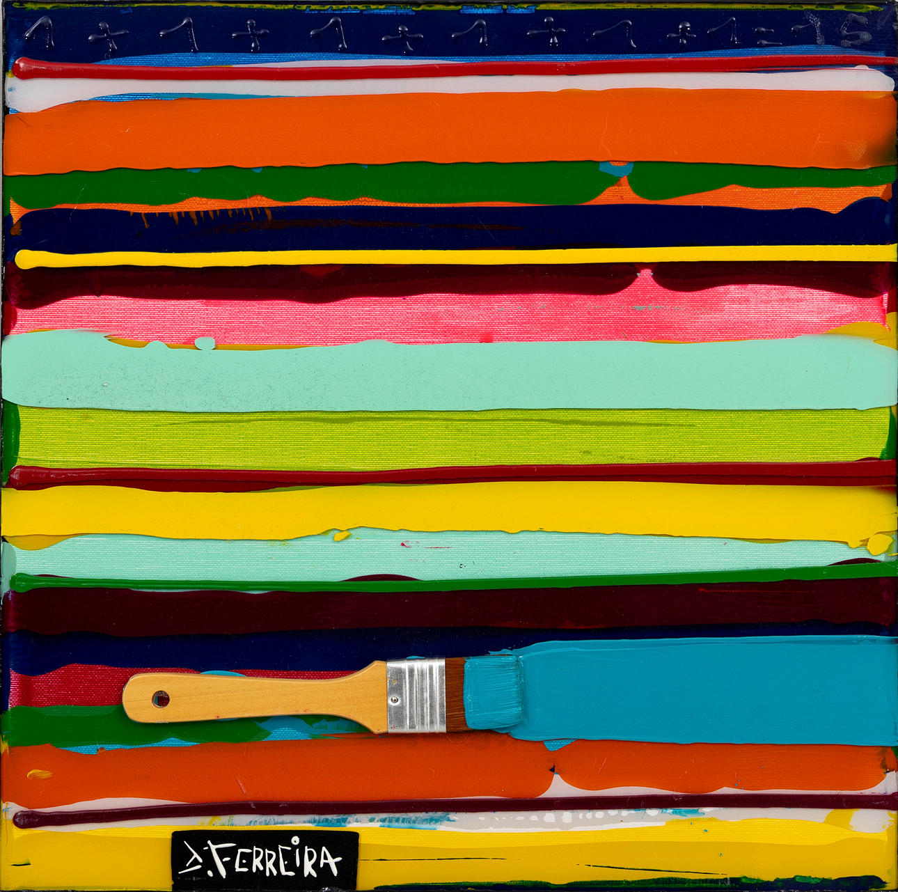 DAVID FERREIRA (FRANKRIKE 1982-). Composition, mixed media, signed, dated verso 2013.