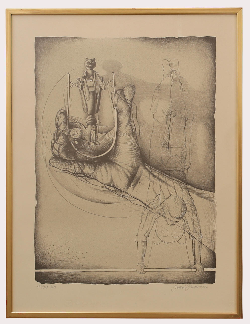 JANERIC JOHANSSON. Litografi, komposition, signerad, numrerad 133/325.