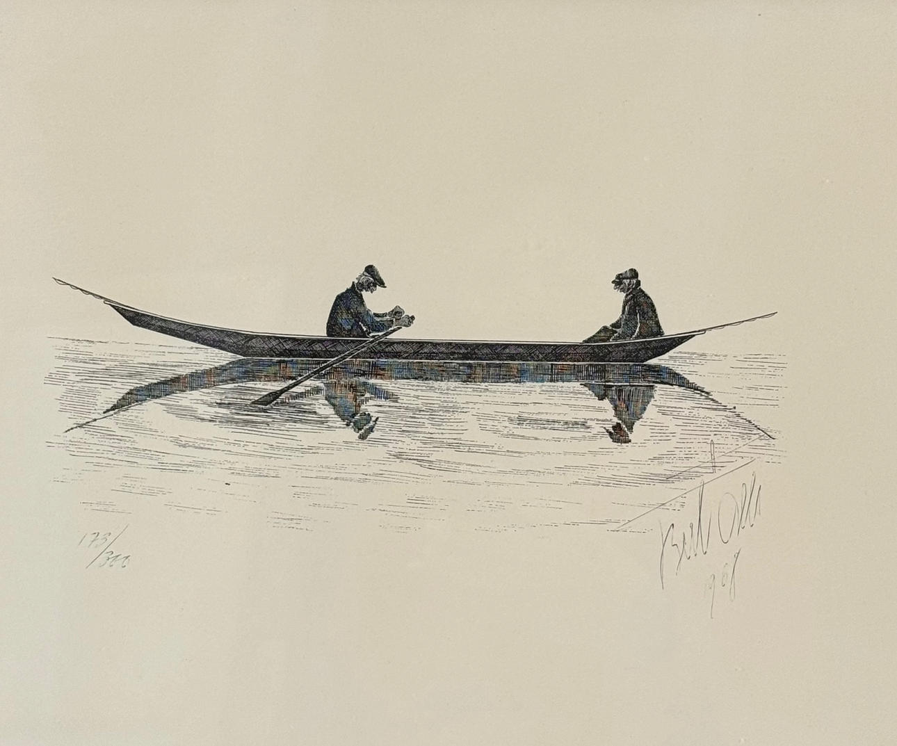 BERT OLLS. lithograph 173/300, signed and dated 1969.