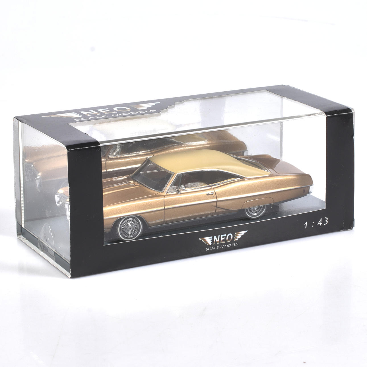 MODEL CAR, metal/resin, Pontiac Bonneville HT Coupé, NEO Models, 1 