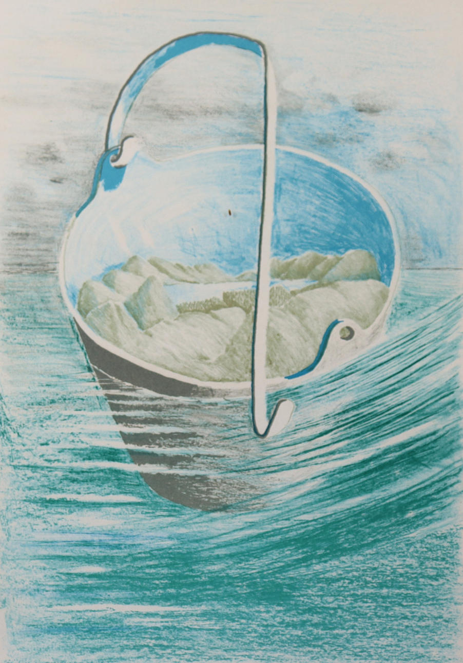 JOHN WIPP. litografi, hink.