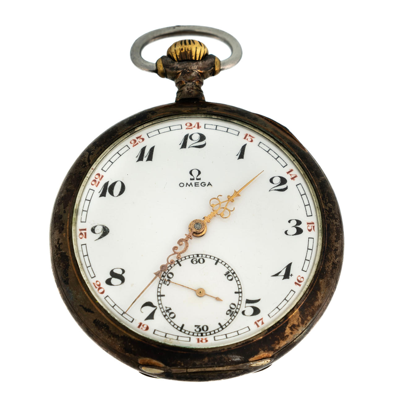 POCKET WATCH, Omega, Silver, 1913.