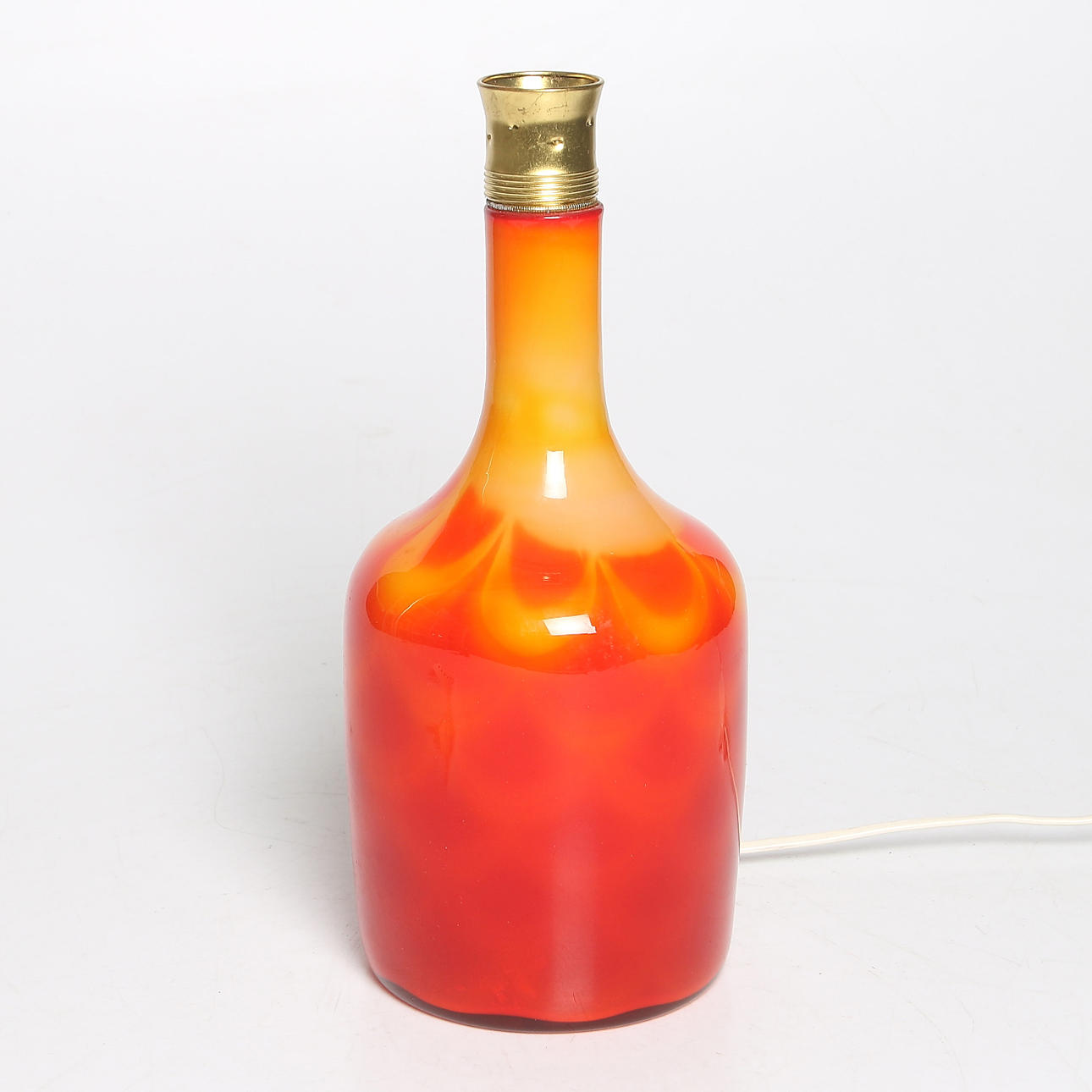 BORDSLAMPA, glas, "Peacock", Elme, glasbruk, 1960/70-tal.