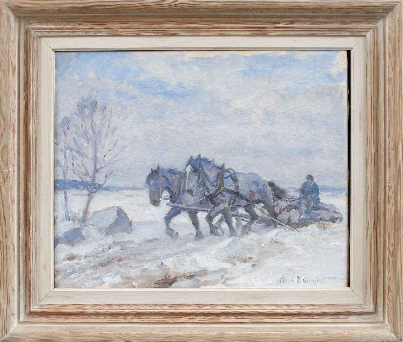 ALEXANDER LANGLET. Oil on canvas, signed.