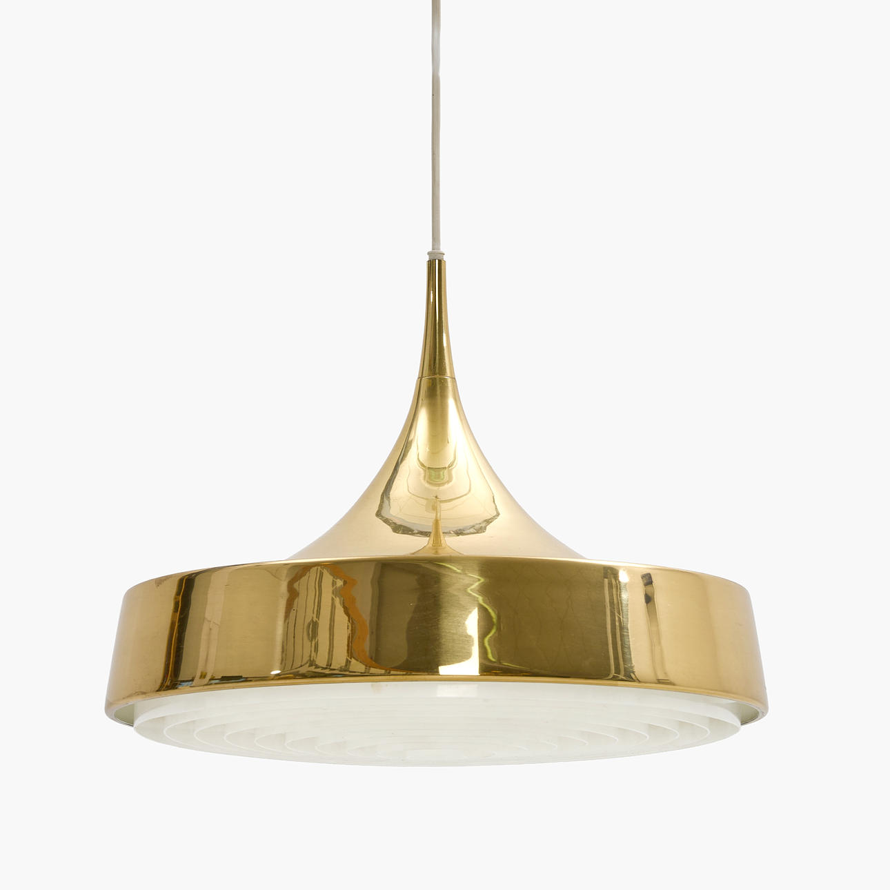 A brass ceiling luminaire, Bergboms, 1960s.