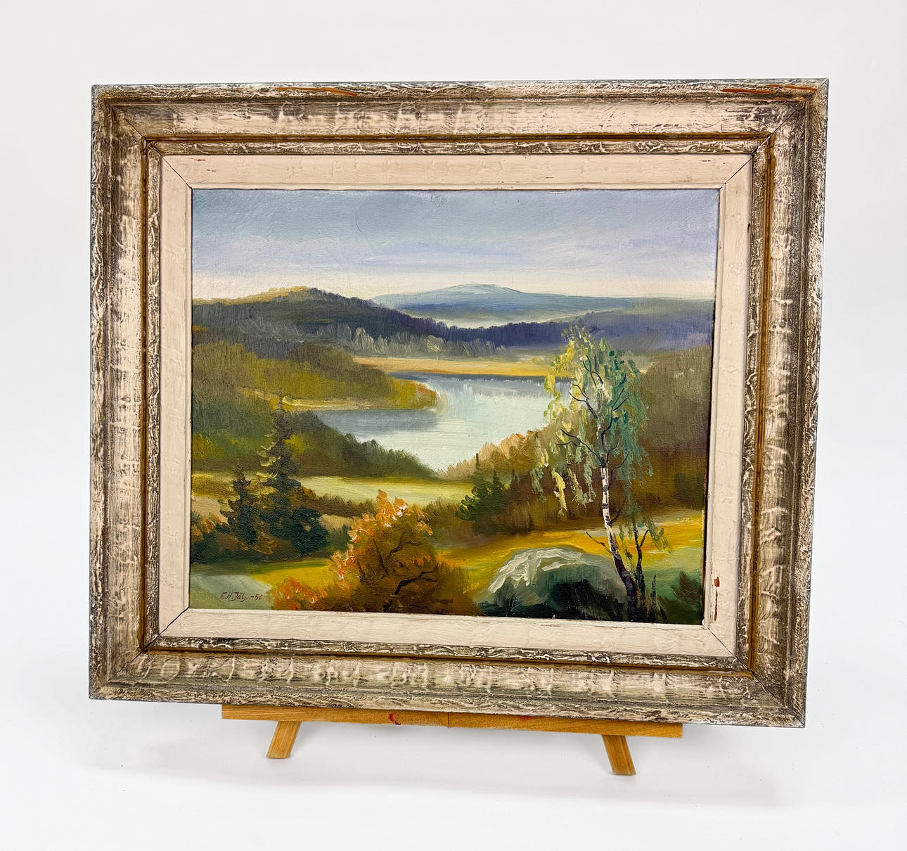 E-H JÄLJ. OIL PAINTING - oil on canvas, signed and dated -50. Art ...