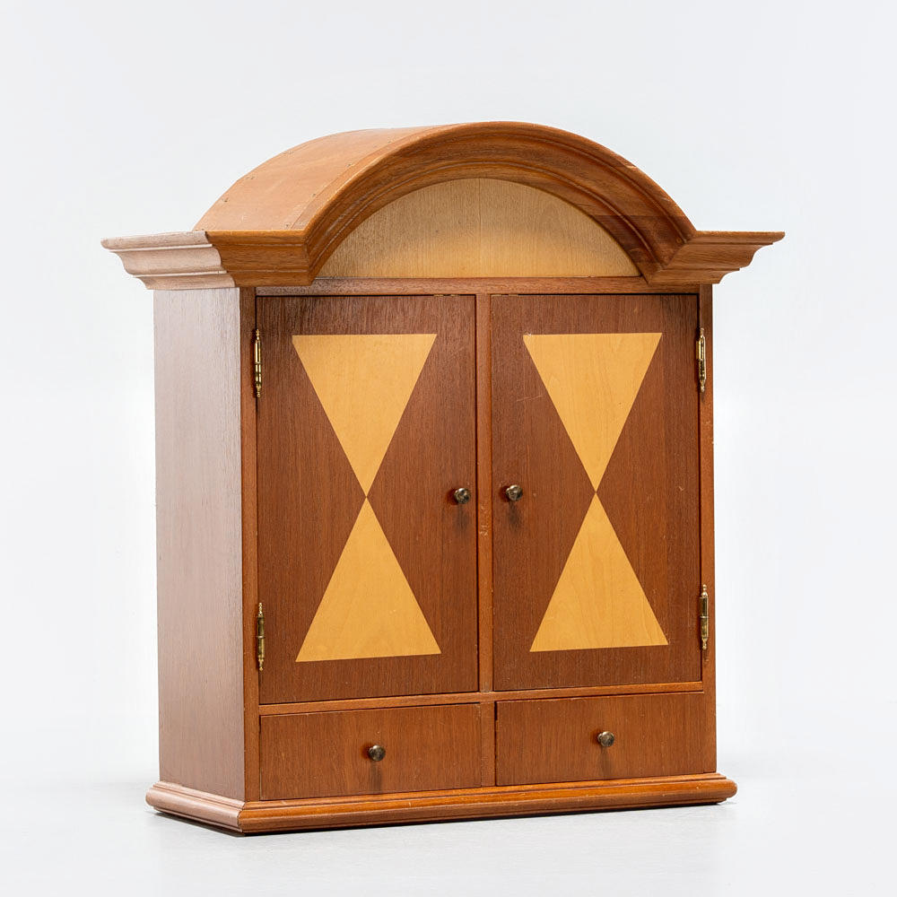 A teak wall mounted bar cabinet, 20th century.