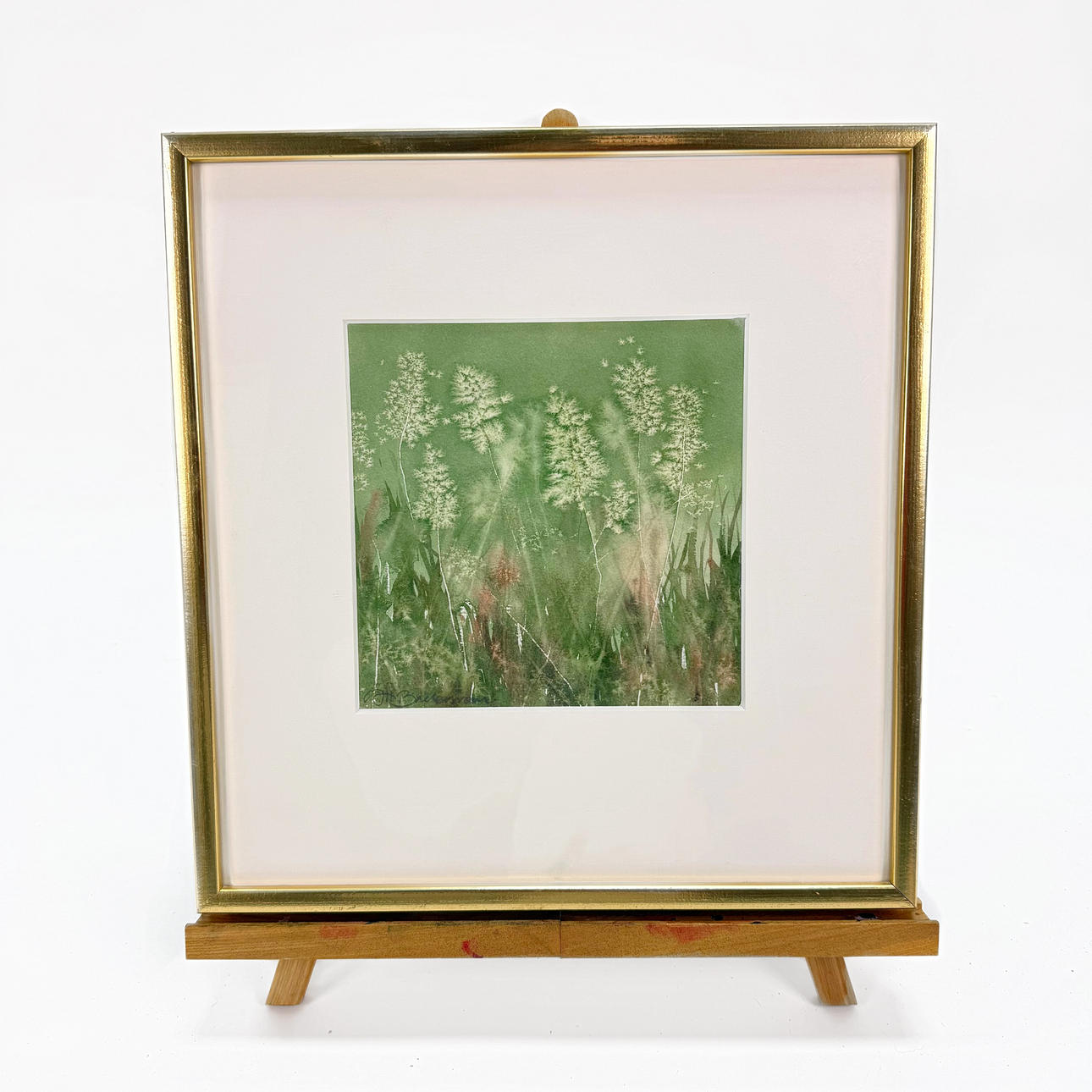 ANETTE BACKMAN. Watercolor, meadow flowers, signed.