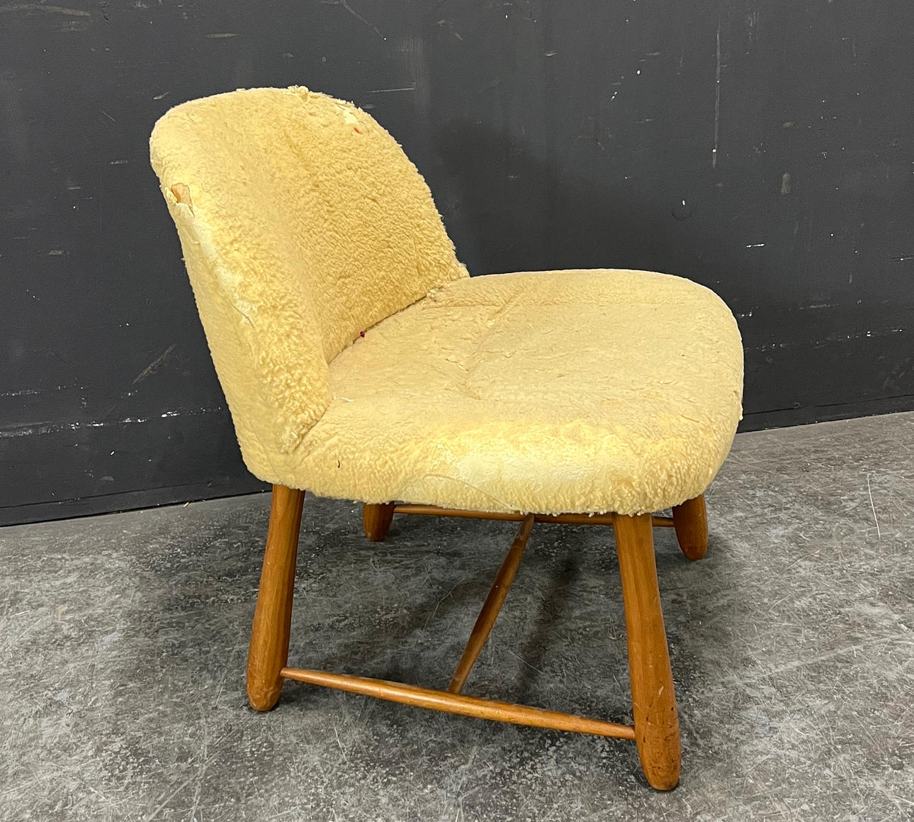 ARMCHAIR WITH SHEEPSKIN.