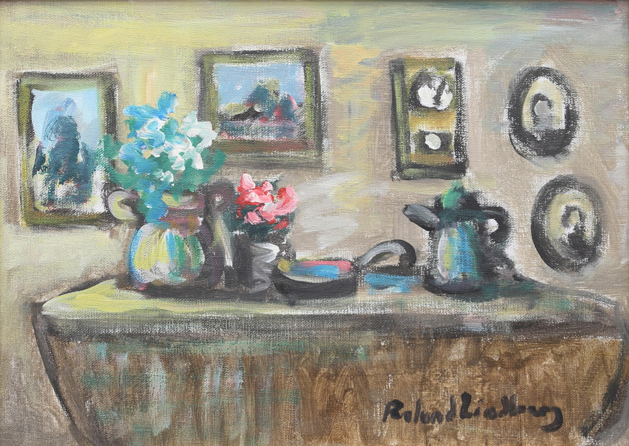 ROLAND LINDBERG. Oil on canvas, signed.