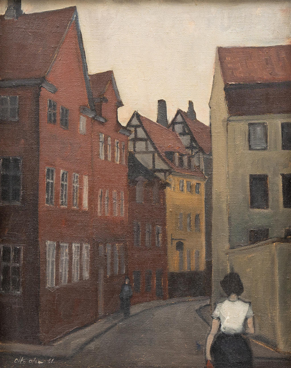 OTTO OLSEN (1905-1966). Copenhagen motif, oil on canvas, signed. Art ...
