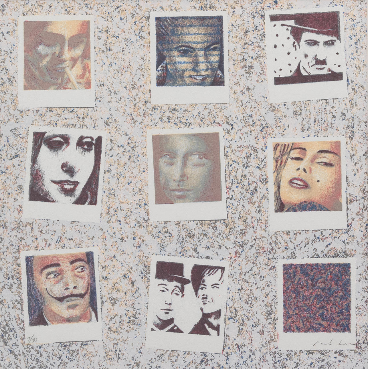 OIDENTIFIERAD KONSTNÄR. Composition, mixed media, indistinctly signed and numbered 9/90.