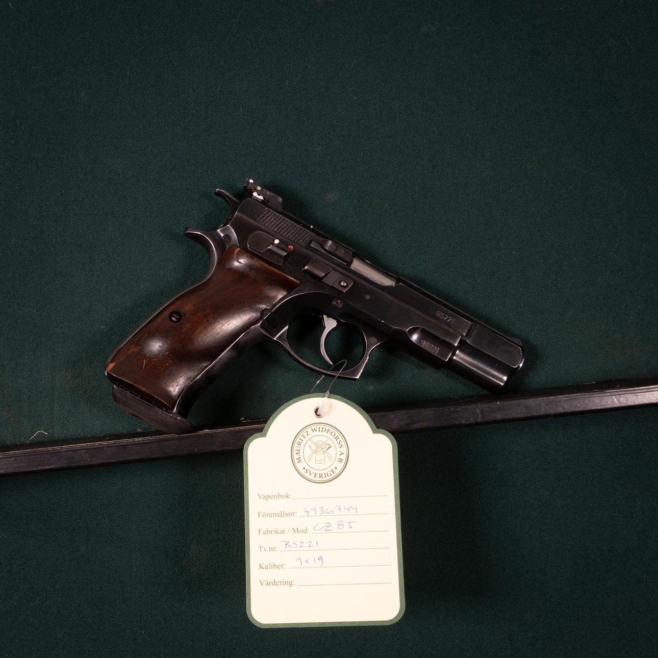 CZ 85 9x19 Ref. No. B5221.
