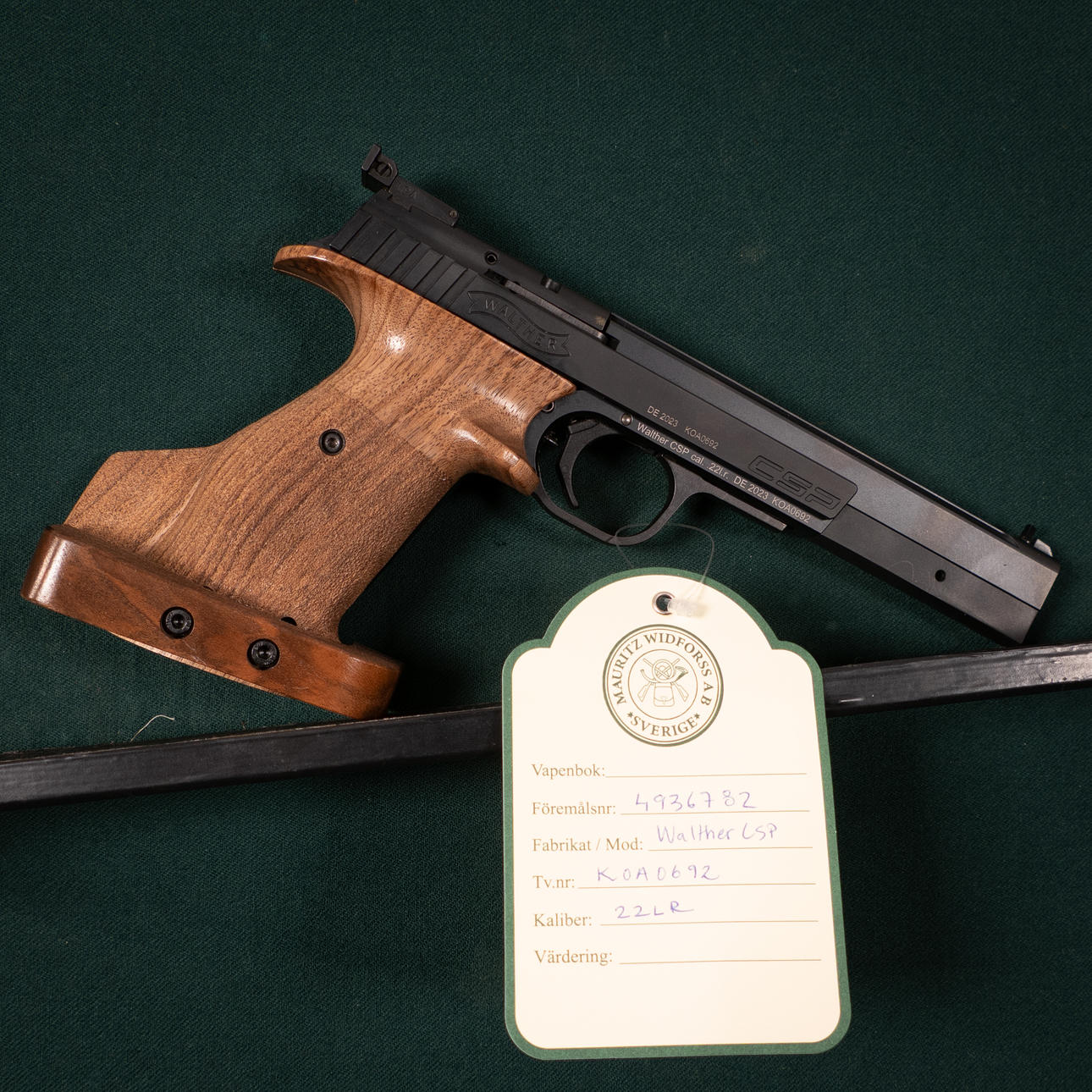 Walther CSP Expert 22LR to No. KOA0692.