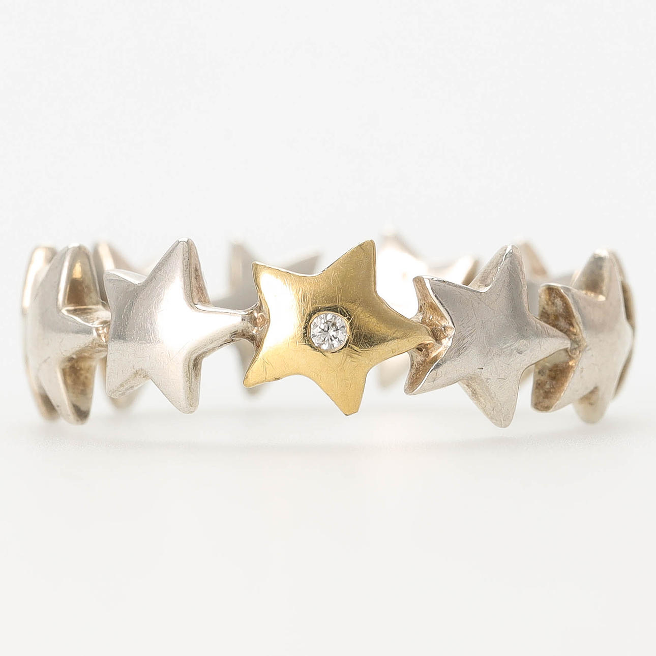 PIA RAUFF. Ring, sterling silver, diamond approx. 0,01ct.