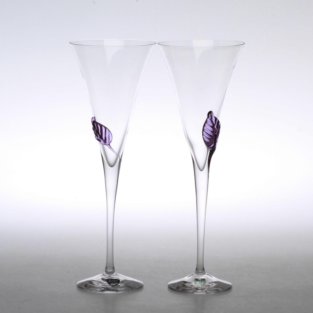 CHAMPAGNEGLAS, 12 st, glas, "Diva", Erika Lagerbielke, Orrefors.