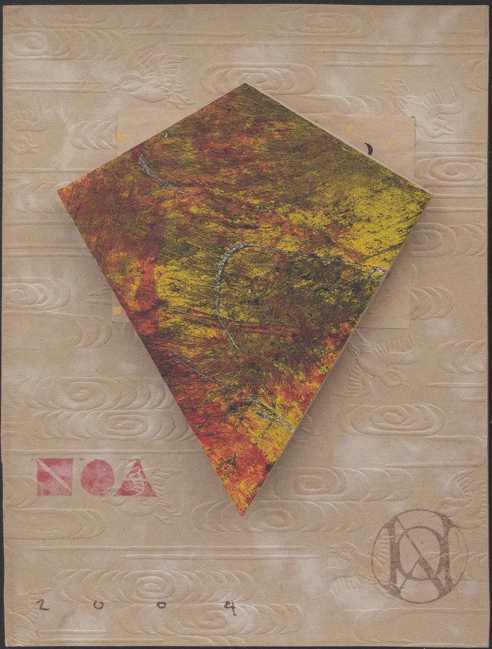 OIDENTIFIERAD KONSTNÄR. Composition, mixed media, dated 2004.