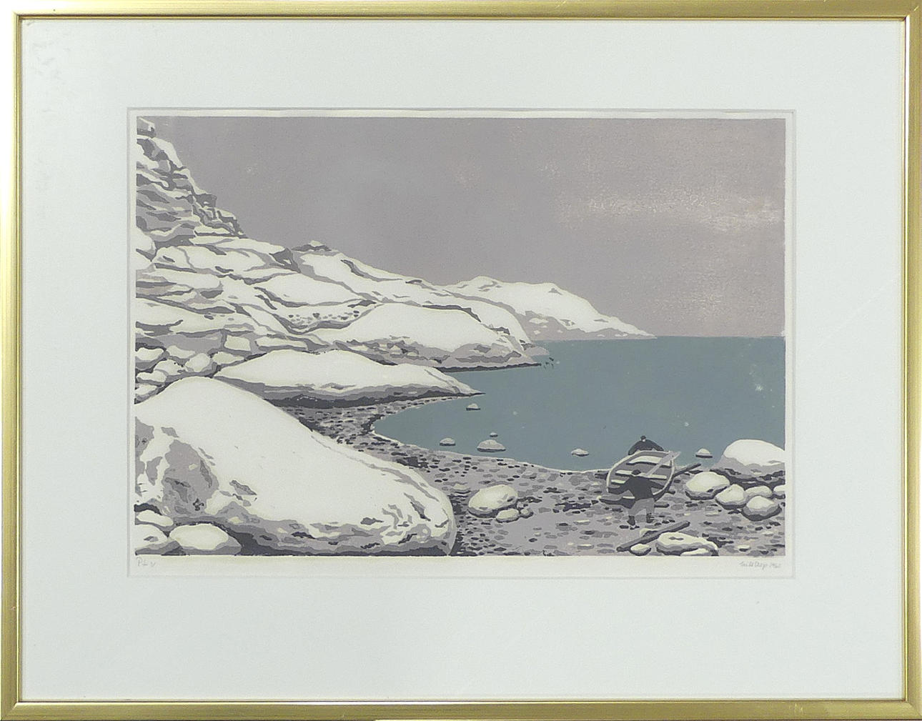 NILS ASP. lithography, coastal motifs.