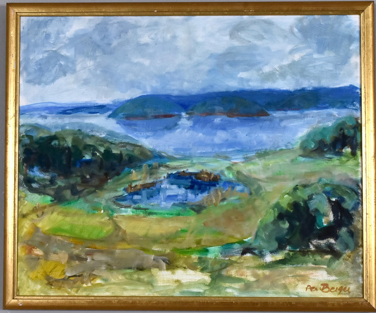 PER BERGER. Olja på duk.