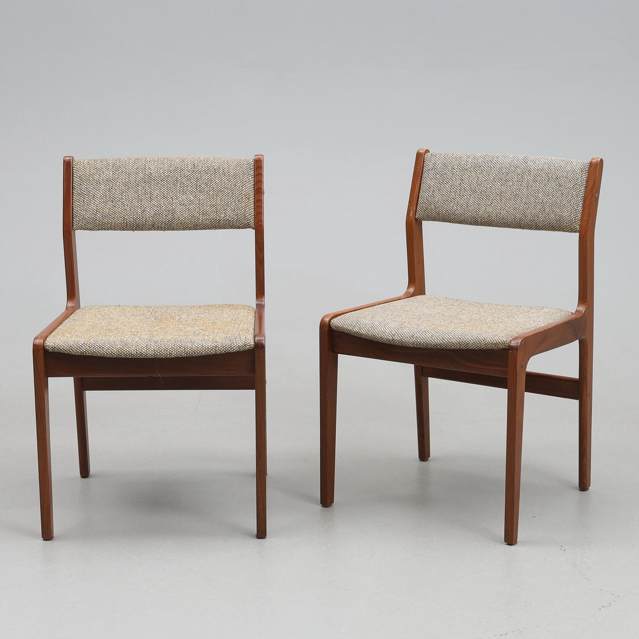 CHAIRS. 1 pair, teak, Farstrup, Denmark, labeled.