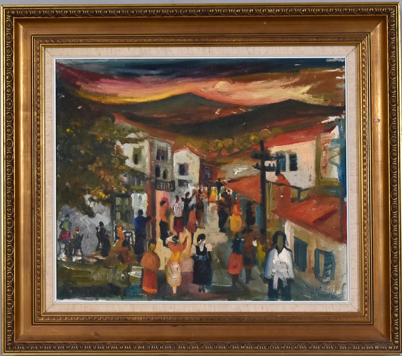 HARALD GROVENS. Oil on canvas.