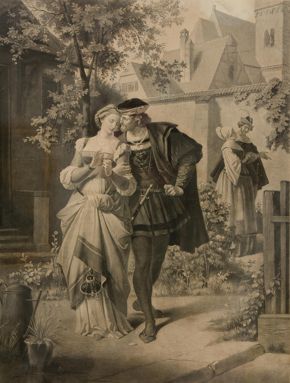 CARL AUGUST DEIS. ”FAUST I-VERS 3073", stålgravyr.