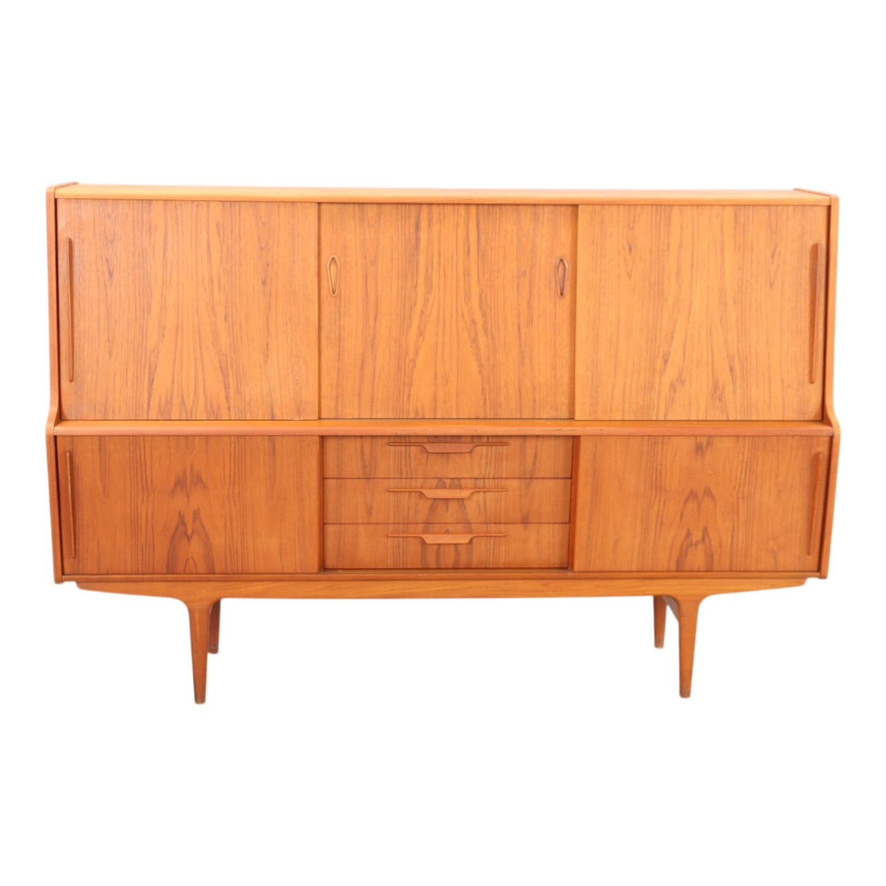 DANSK MØBELPRODUCENT. High teak sideboard, circa 1960.