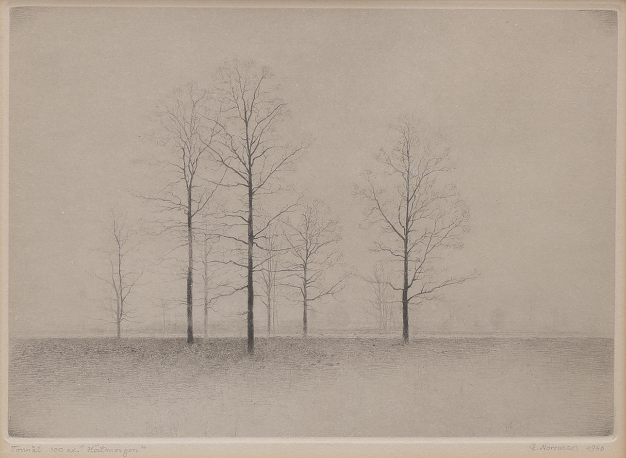 GUNNAR NORRMAN. "HÖSTMORGON", 1960.