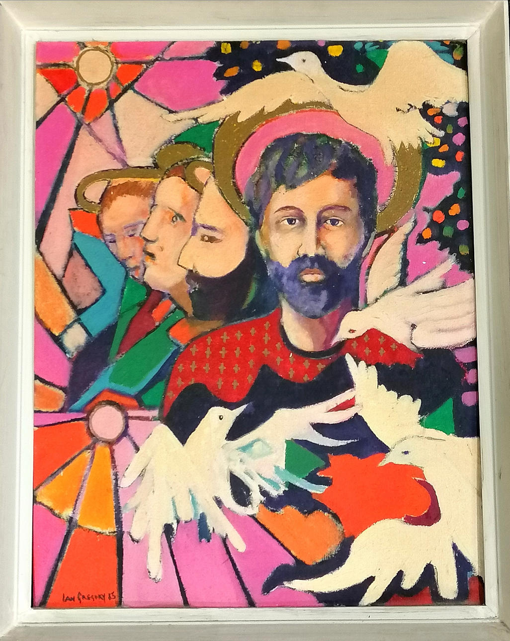 IAN GREGORY PAINTING ON BOARD.