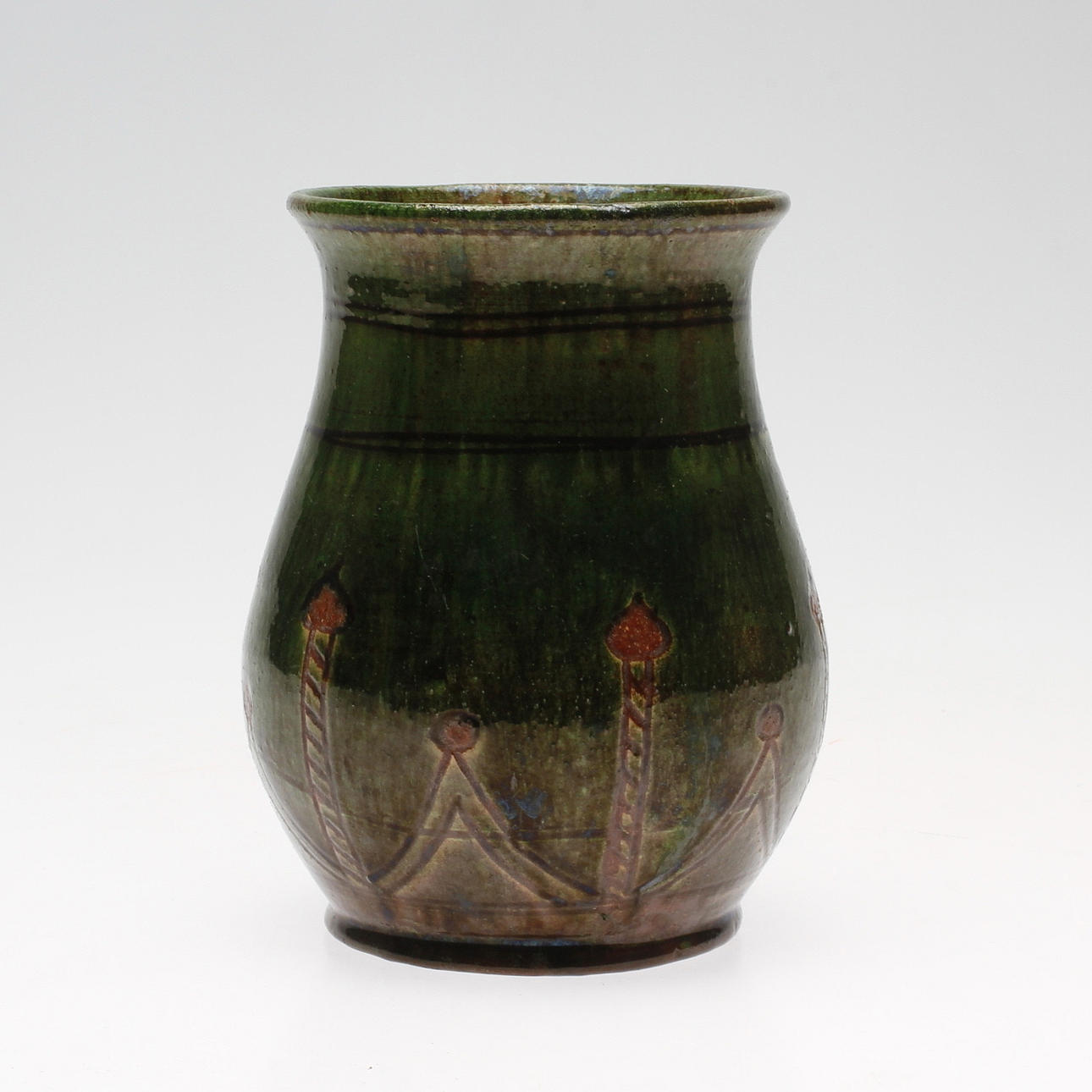 VAS, keramik, Frans Bernhard Stenbäck(1858-1921), Trelleborg, signerad.