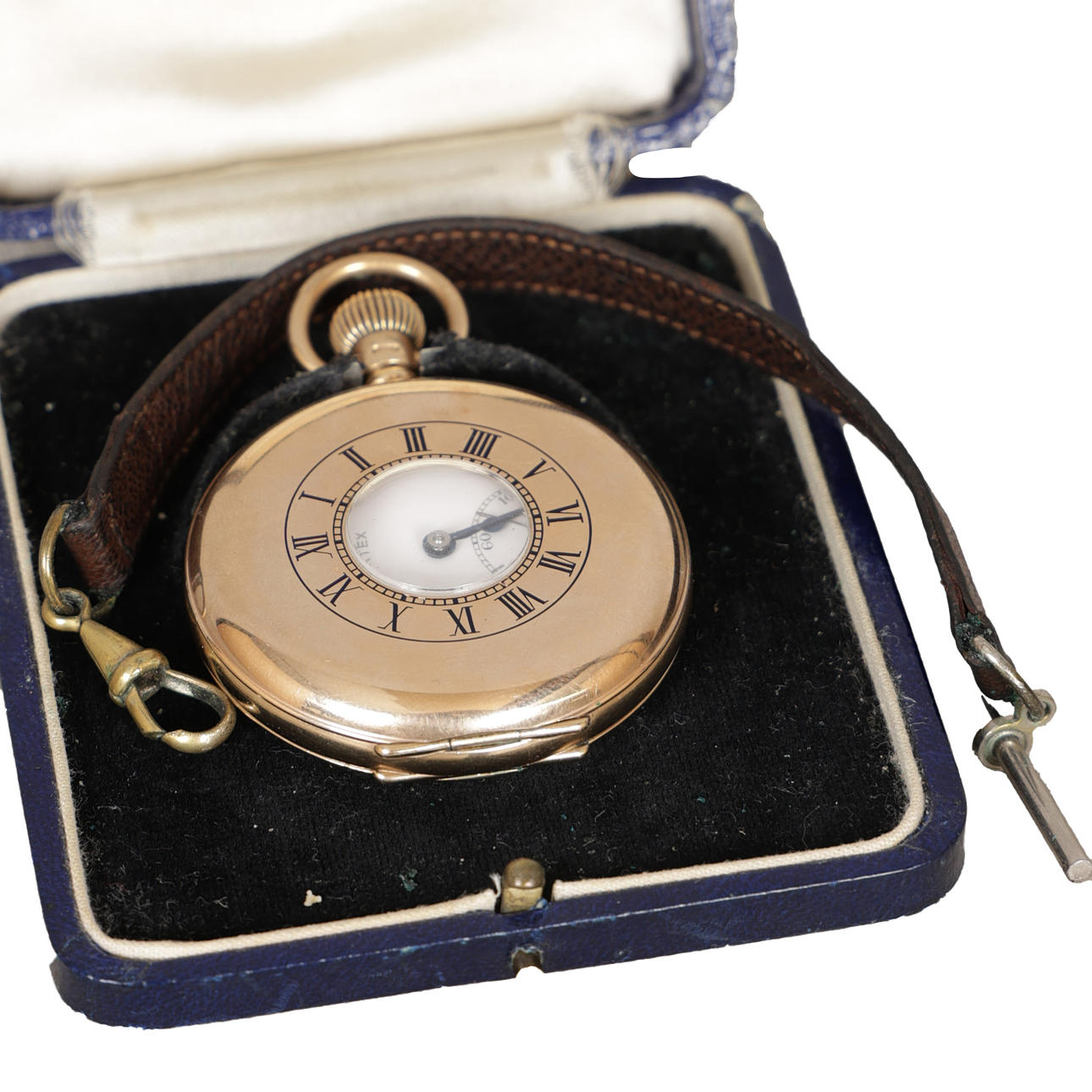 A 9 CARAT GOLD HALF HUNTER POCKET WATCH BY VERTEX. Clocks & Watches ...