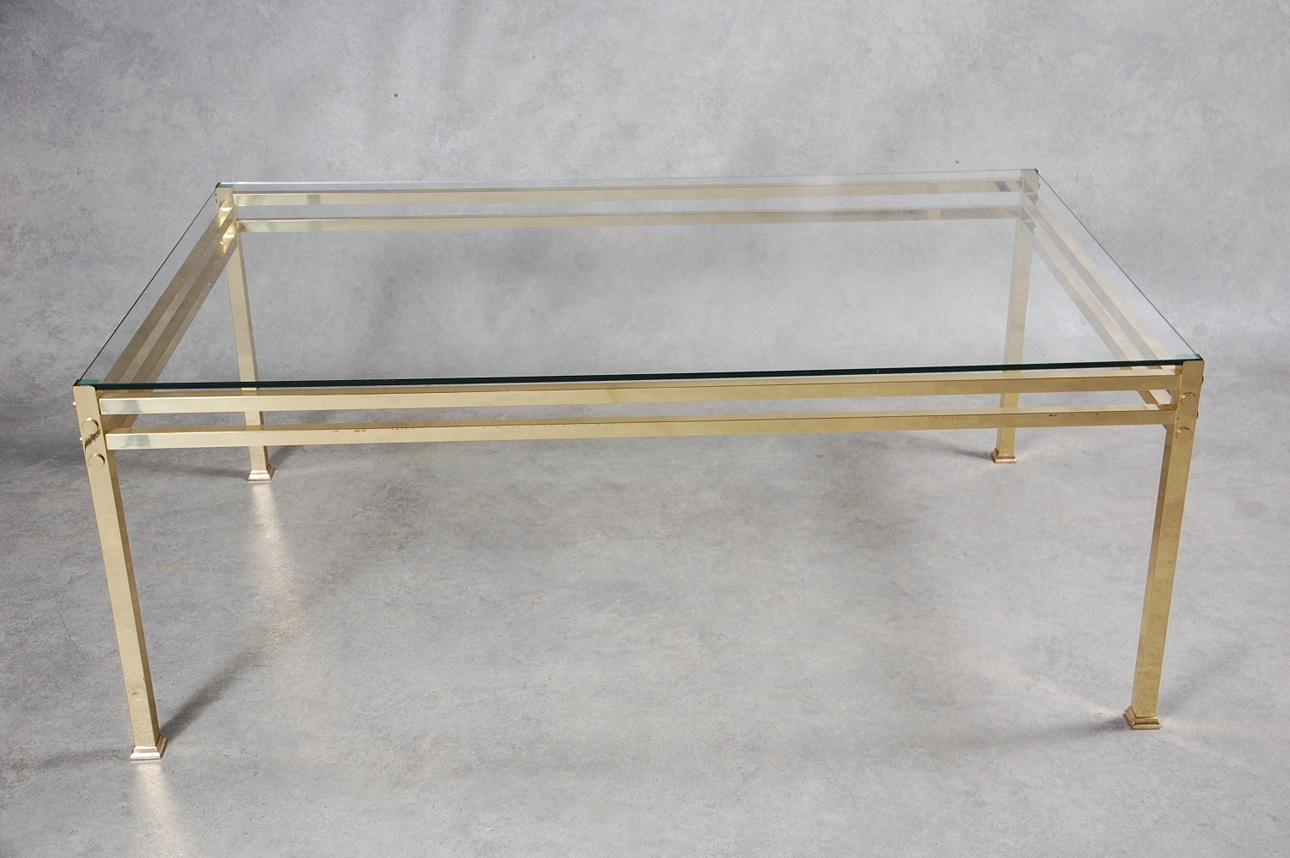 SOFFBORD, mässing och glas ,1900 talets andra hälft.