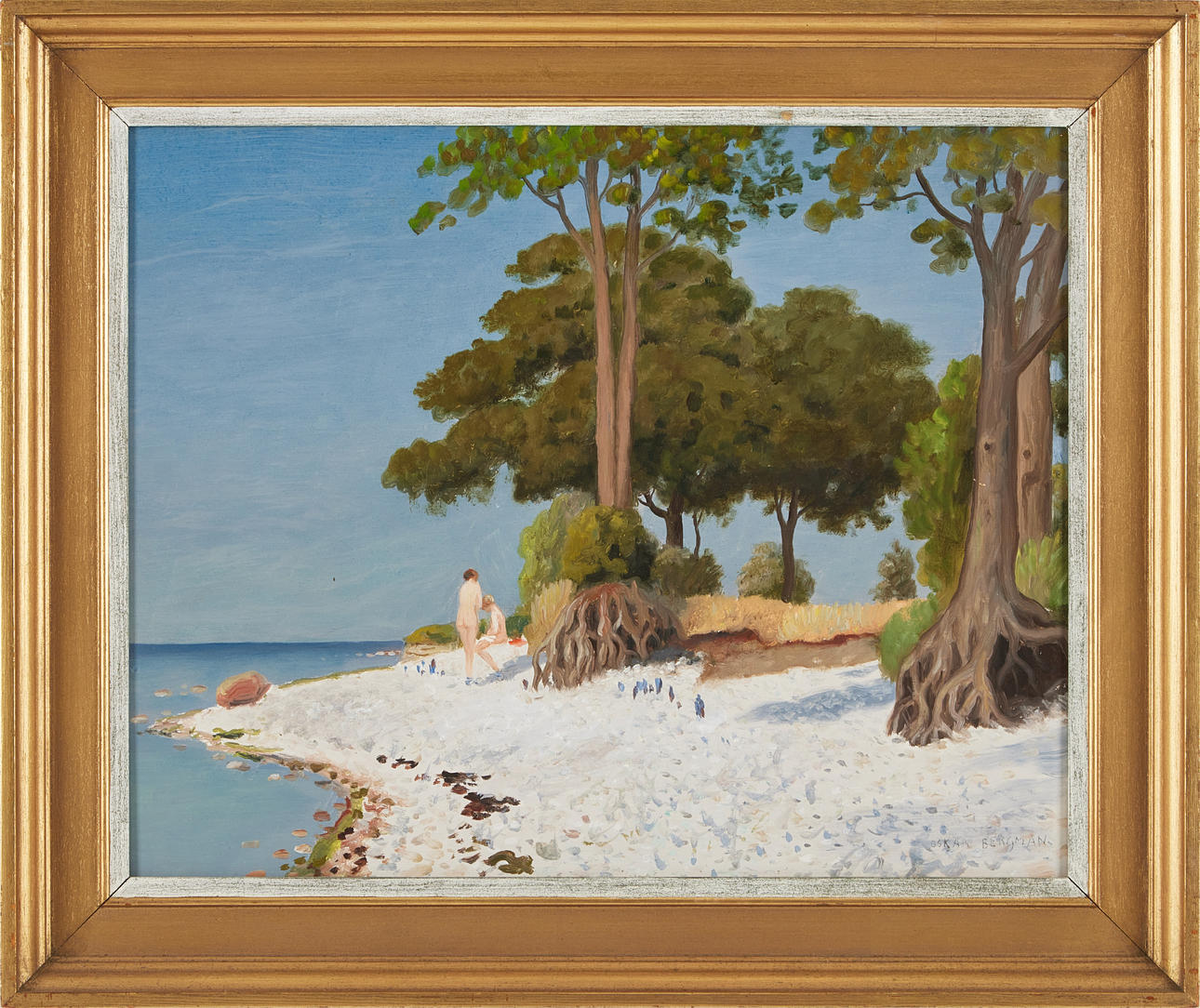 OSKAR BERGMAN. On the beach.