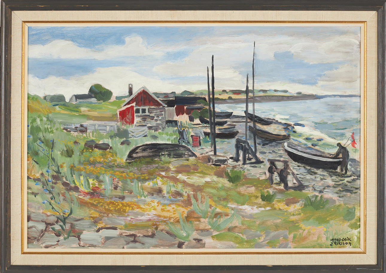 HANS-ERIK ERIKSSON. Landscape, oil on panel, signed.