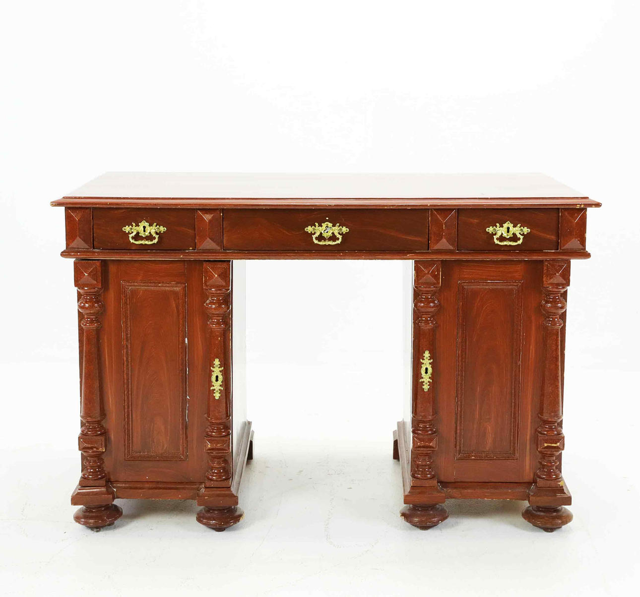 A Renaissance style desk, 20th century.
