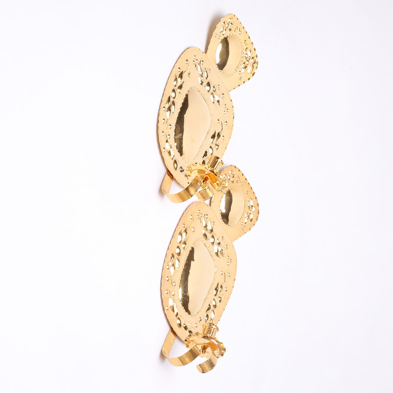 LJUSPLÅTAR, 1 par, mässing, barockstil.