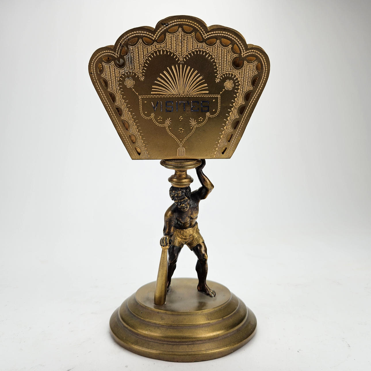 STÄLL, gulmetall, märkt "Visites", 1900-tal.