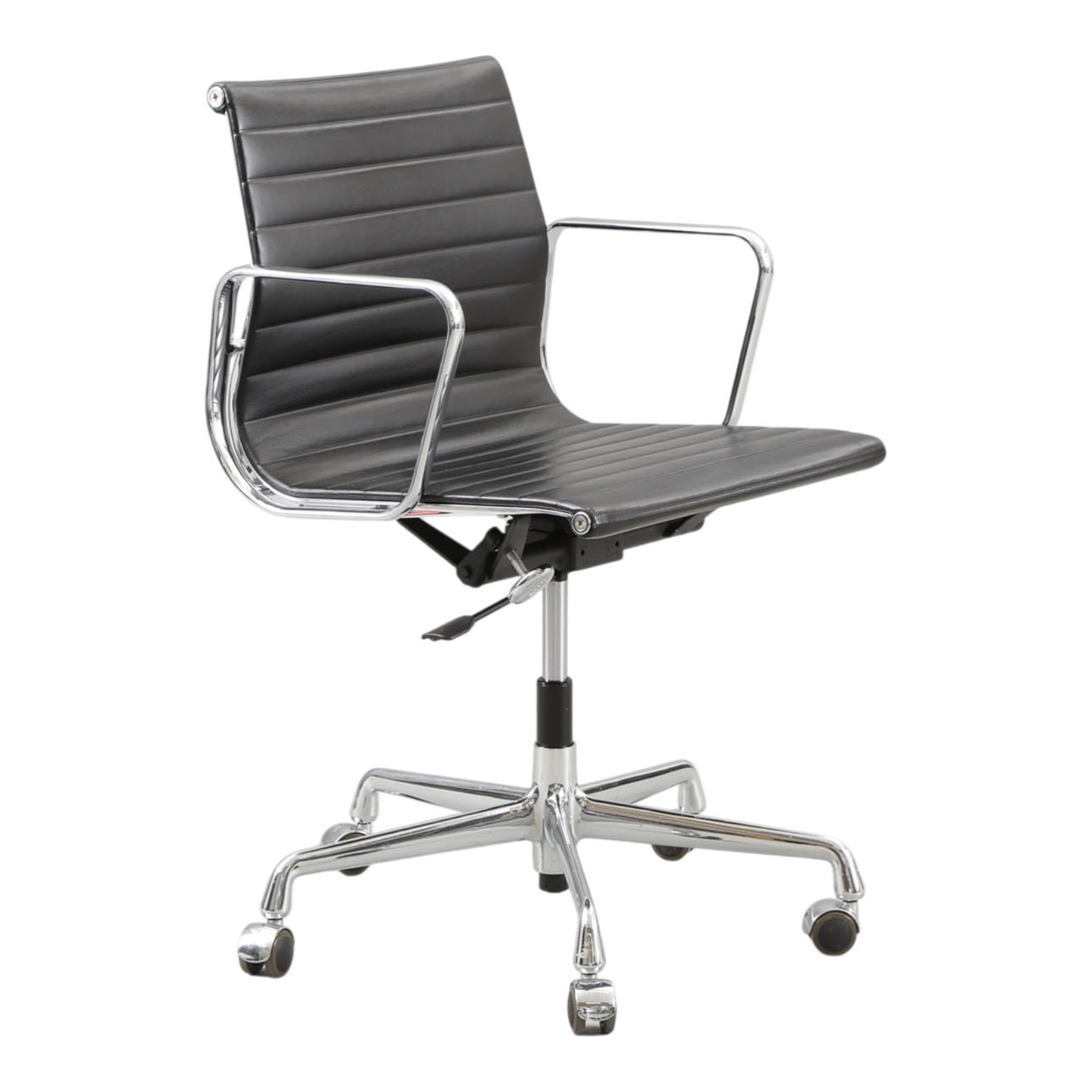 CHARLES & RAY EAMES. Vitra. Office chair, model EA117, black leather.