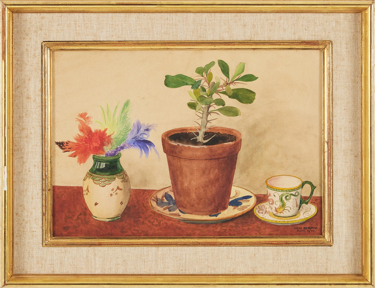 OSKAR BERGMAN. “Flower and Feathers”.