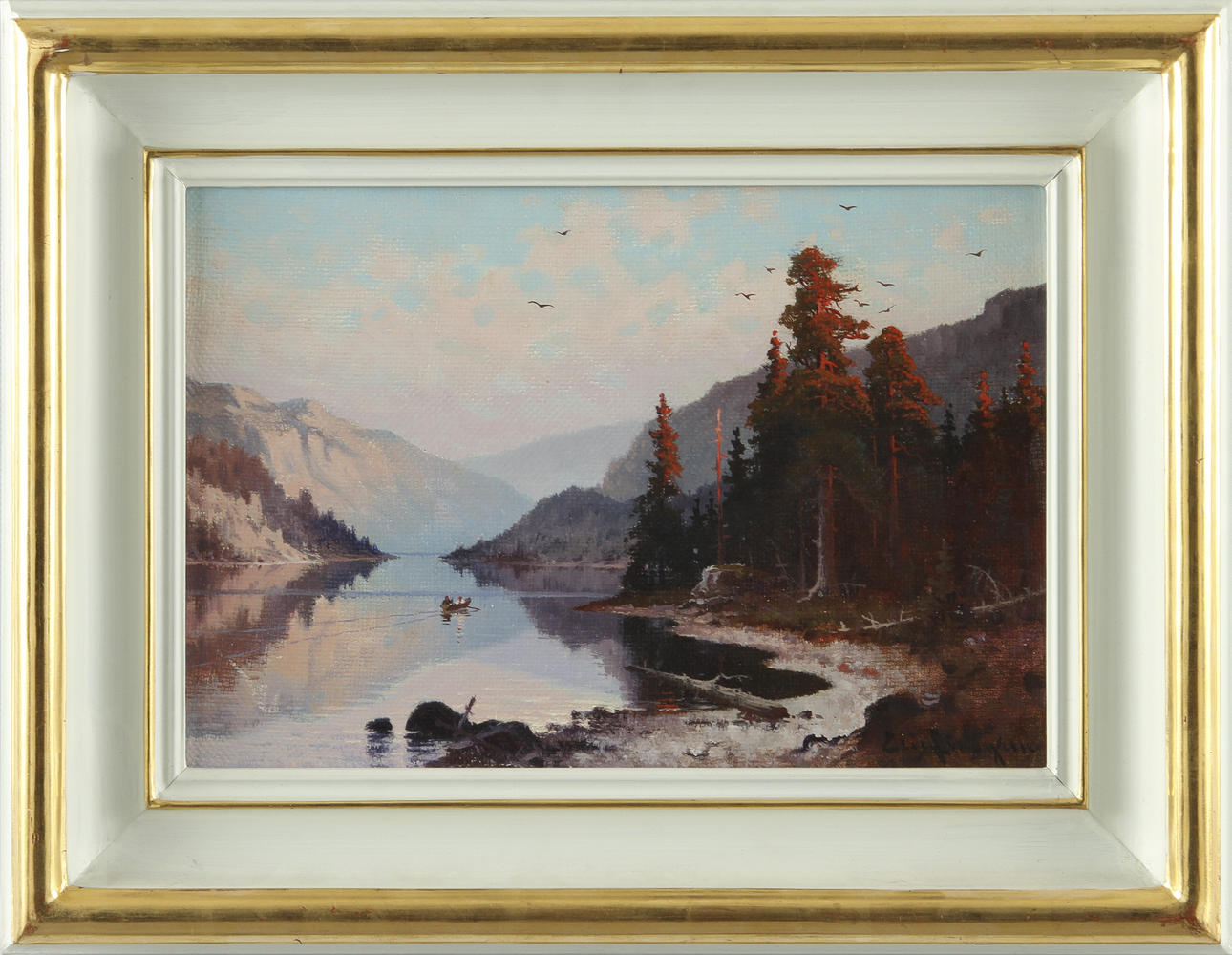 ELIS LINDGREN. Olja på duk, "Skattenberg, Bollebygd", signerad.