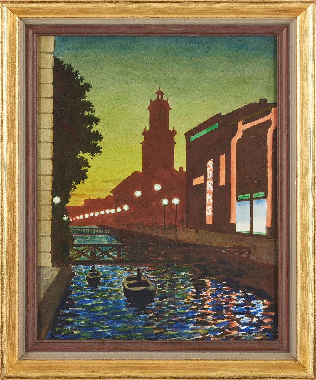 OSKAR BERGMAN. “Evening in Gothenburg”.