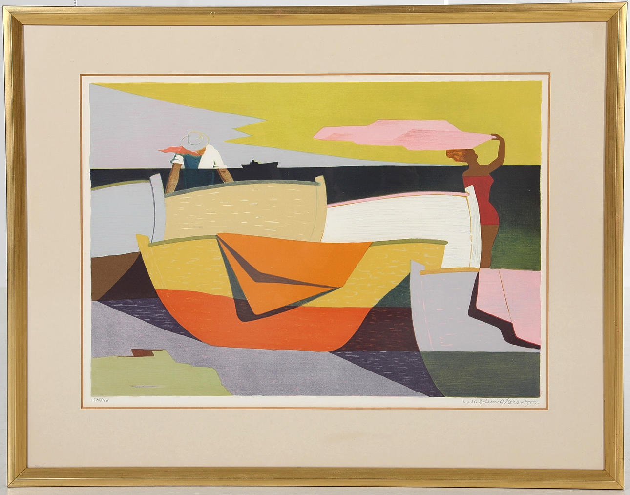 WALDEMAR LORENTZON. 1899—1984. Lithograph in colours, signed.