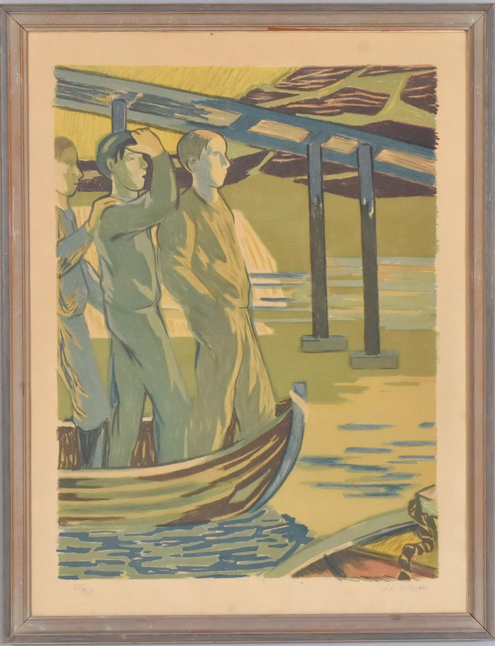 NILS NILSSON. Färglitografi.