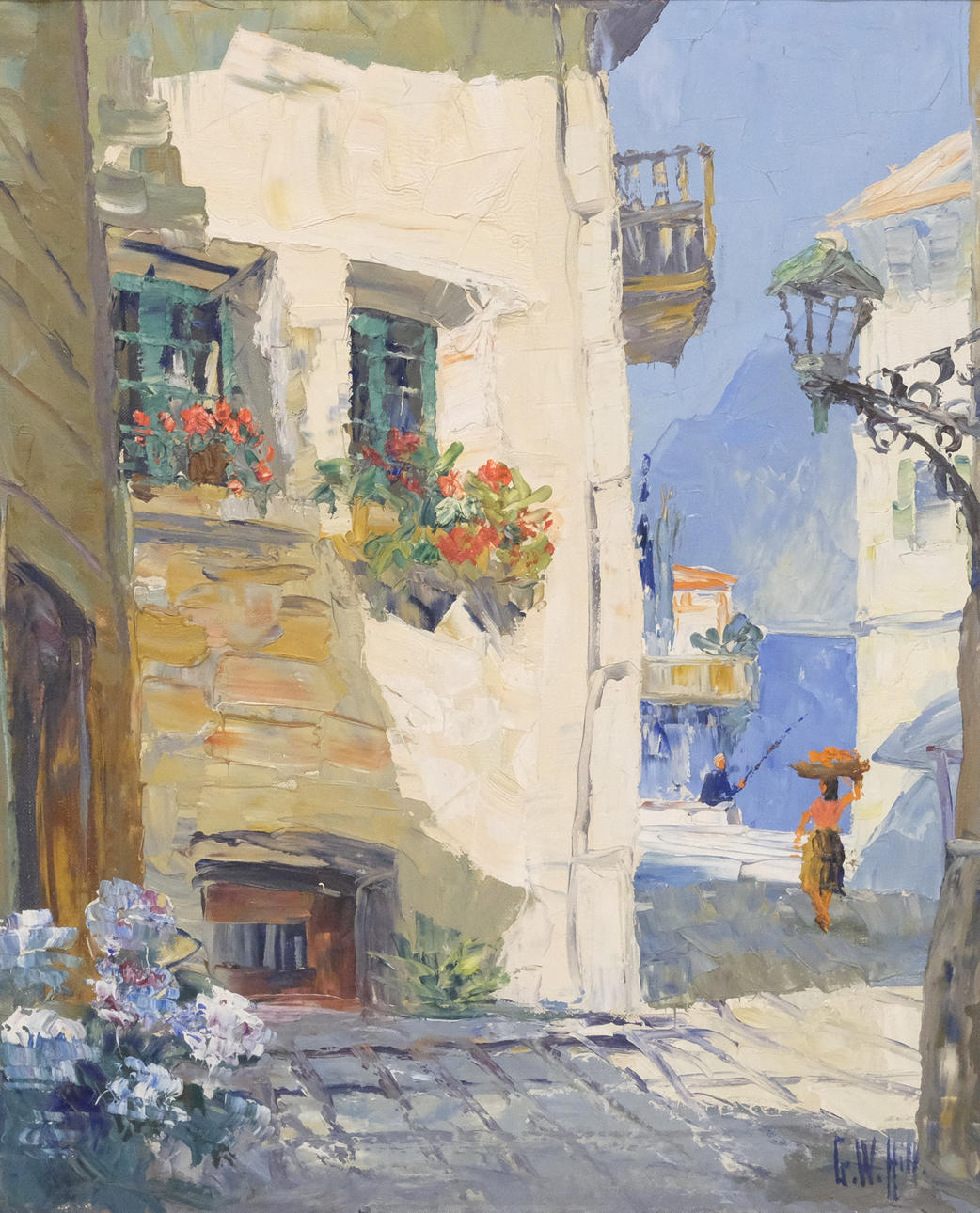 G. W. HILL. OLJA PÅ DUK.