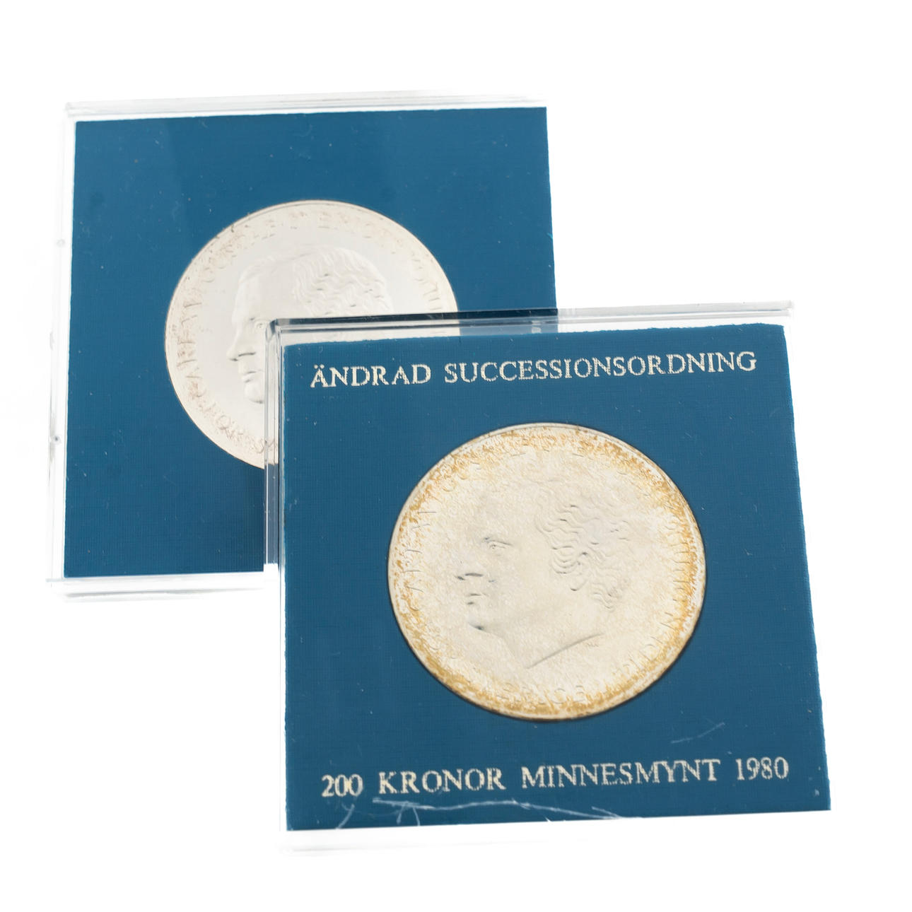 COMMEMORATIVE COINS, Silver, (2 pieces).