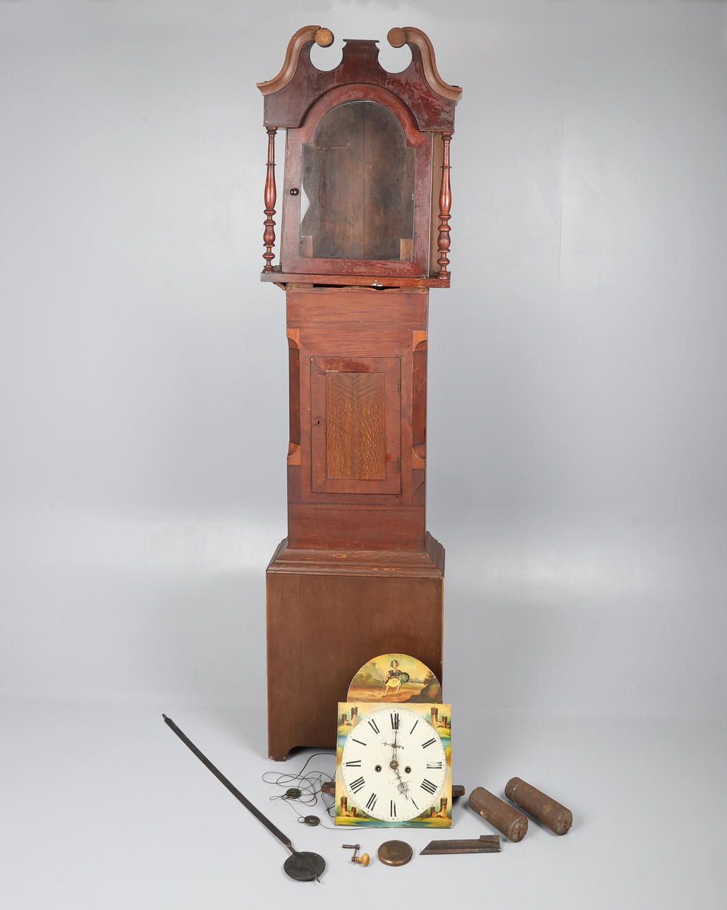 EARLY VICTORIAN LONGCASE CLOCK.