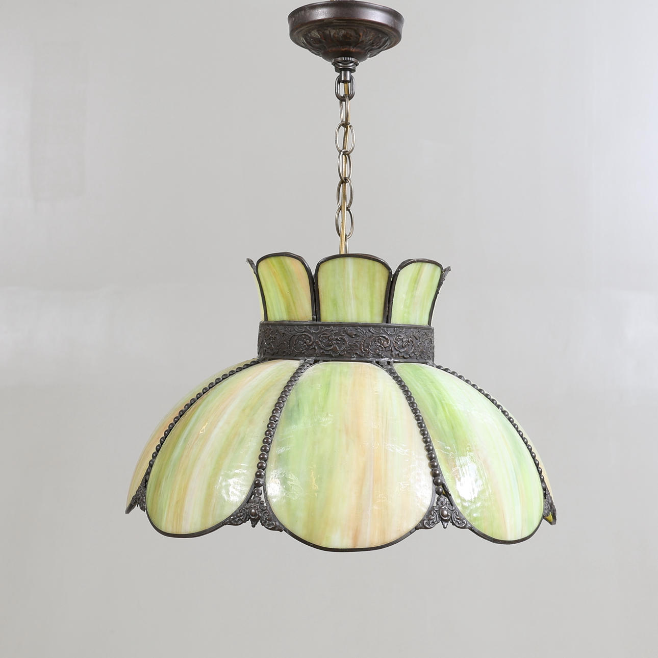 A Tiffany ceiling lamp, 20th century.