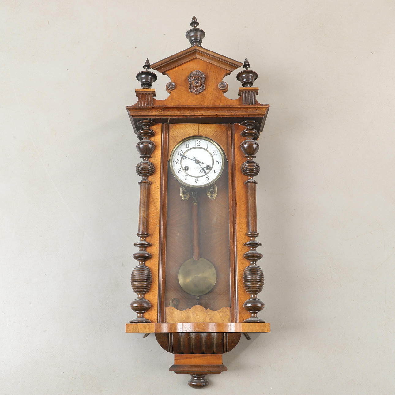 VÄGGUR, mahogny, Junghans, 1800/1900-tal.